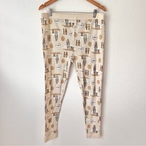 Her Universe Star Wars Mandalorian Baby Yoda Waffle Knit PJ Pants Sz XL NWOT